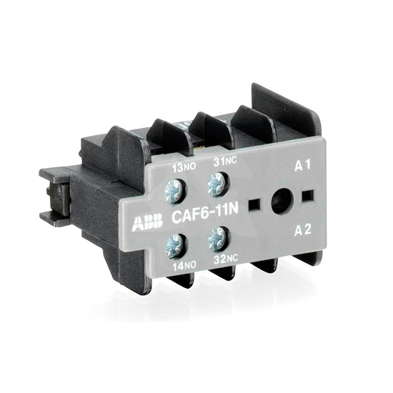 Блок-контакт ABB фронтальный CAF6-11M для B6(B7)-30, VB, 1NO+1NC, 4А/230VAC